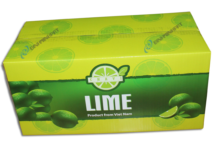 Corrugated Lime Packaging Box, Lime Printed Box