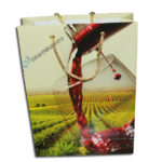 Custom wine paper Luxury bags with handles for red wine