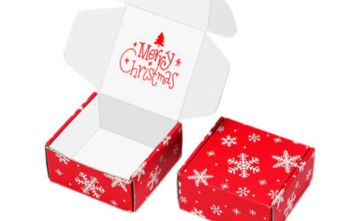 Christmas Gift Boxes with Lids, Red and White Christmas Gift Box, Snowflake, Boho Style, Snowflake Gift Boxes for Wrapping Gifts