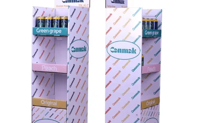 Elegant Three-Tier Floor Display for Beverages & Liquor – Stylish & Functional Design