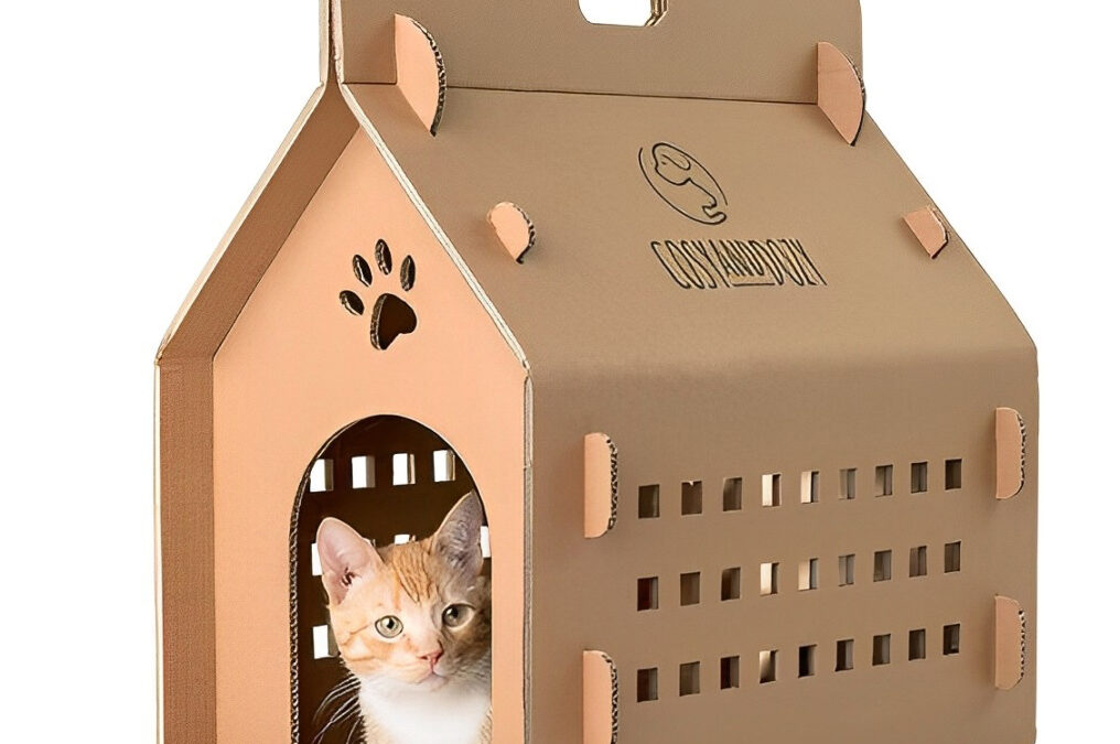 Eco-Friendly Cat Cardboard House Sturdy, Lightweight & Perfect Shelter for Cats of All Sizes
