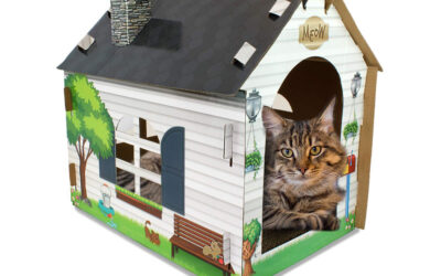 Premium Recyclable Cardboard Cat House Safe, Durable & Scratch-Proof Design for Happy Cats