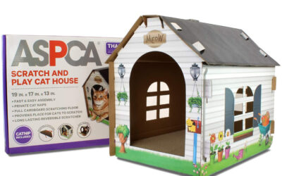 Foldable & Lightweight Cat Cardboard House Portable, Durable & Easy to Store for Small and Large Cats