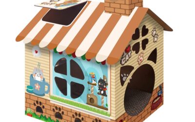 Stylish & Modern Cat Cardboard House Unique Design, Safe, and Comfortable for Indoor Cats