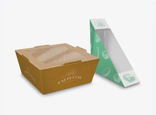 Custom Restaurant Packaging & Boxes 385 One-piece takeout food box