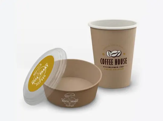 Custom Restaurant Packaging & Boxes 391 Paper cups & bowls
